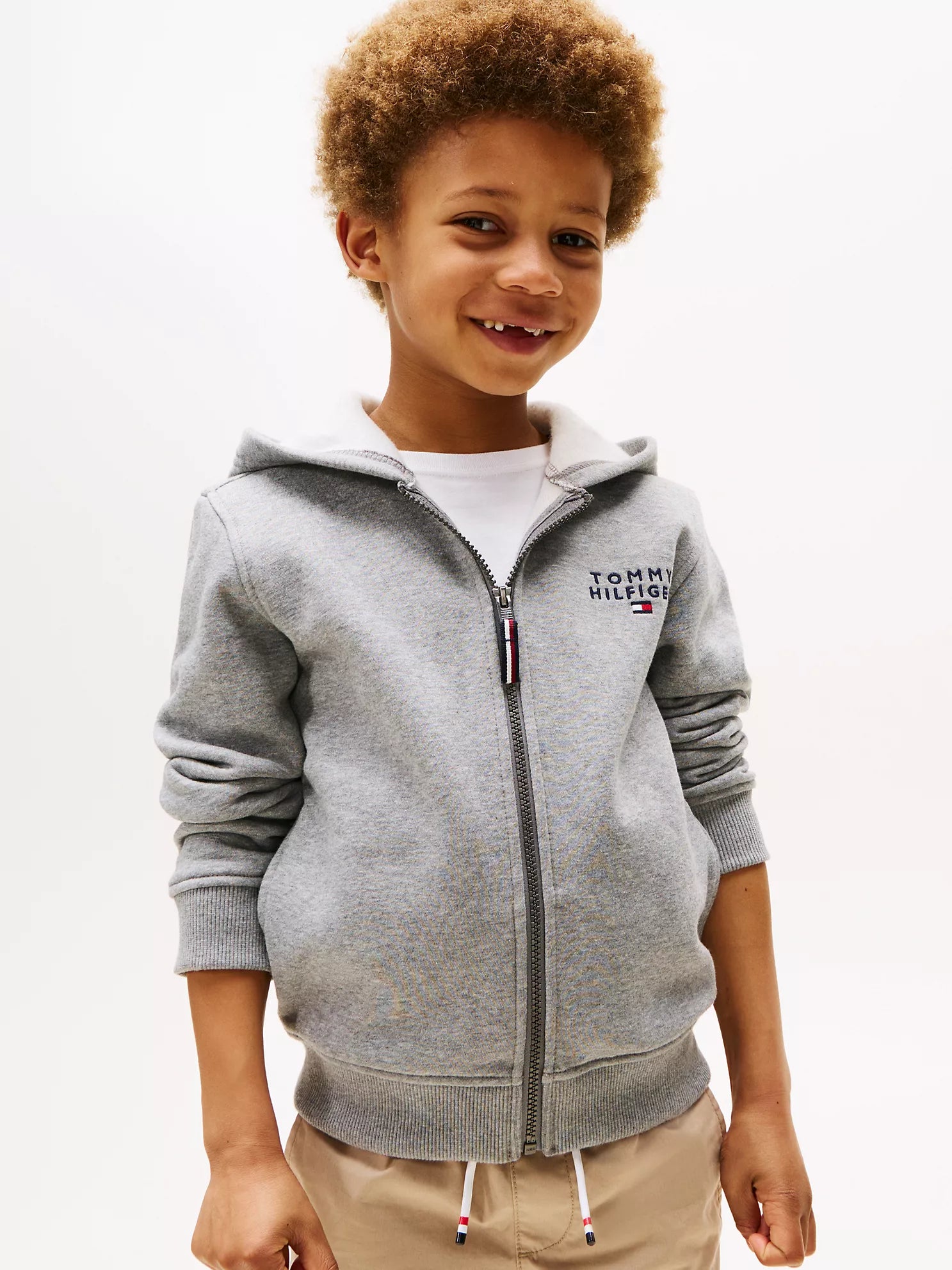 Kids' Hilfiger Logo Zip Hoodie