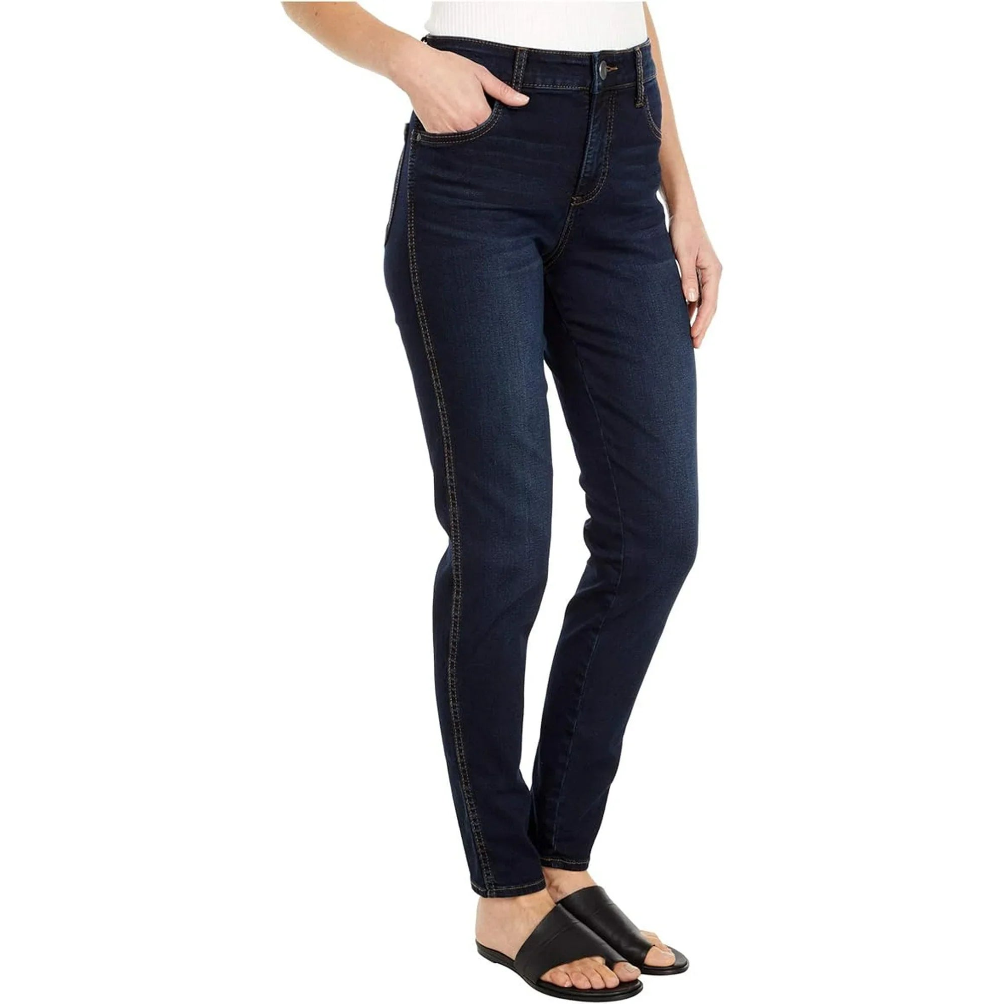 Skinny Jeans - Jeans for Women - Cotton Blend Fabric - Contrast Topstitching