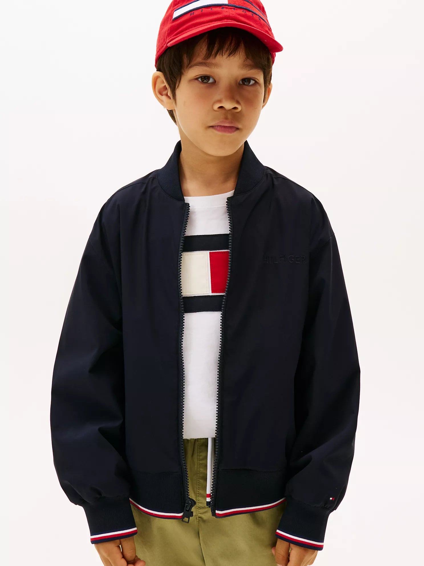 Kids' Embroidered Logo Bomber Jacket